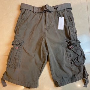 Pj mark cargo shorts (grey)